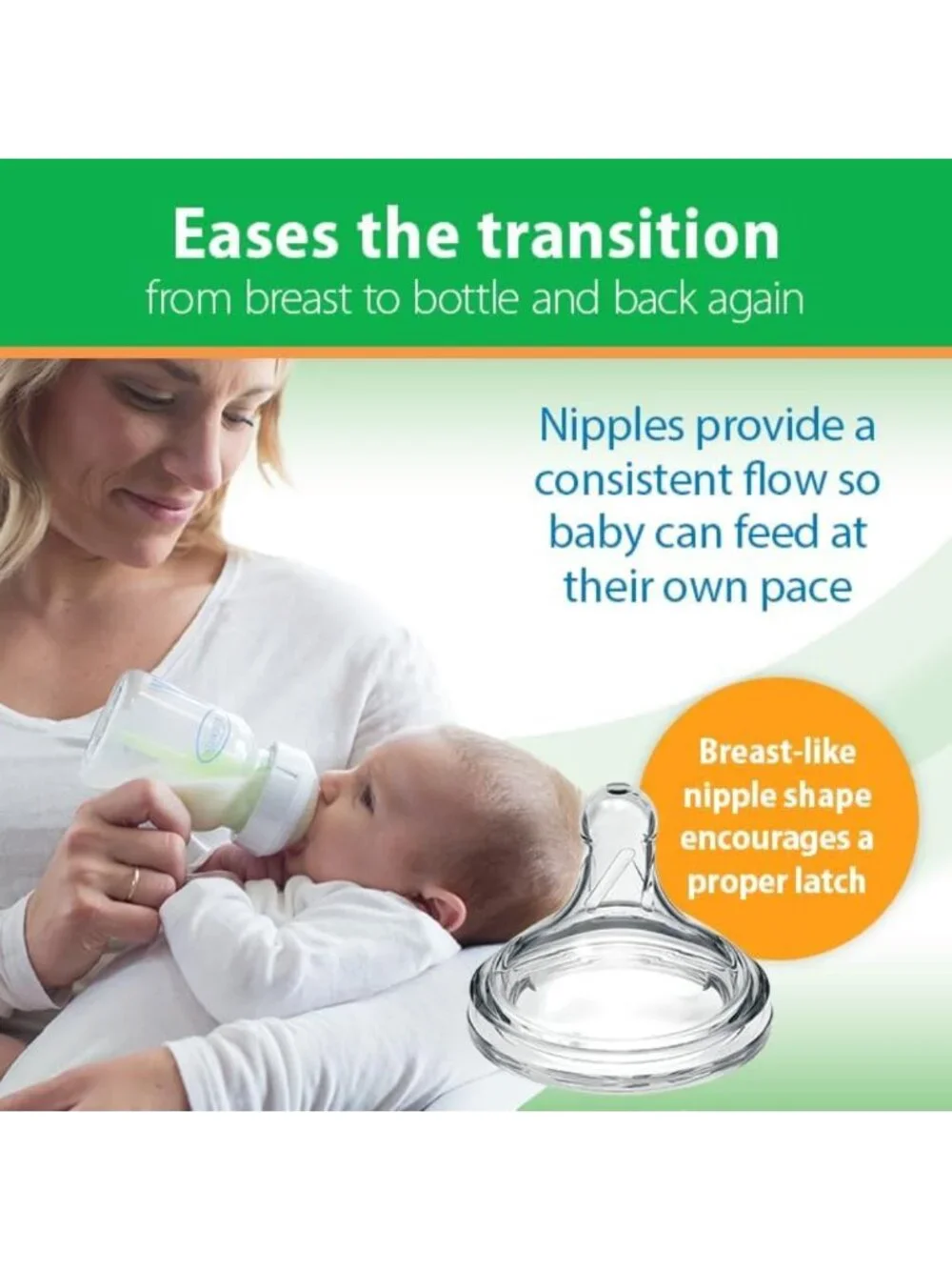 Anti-Colic Wide-Neck Glass Baby Bottles, 9 oz - Set of 3 for Easy Feeding